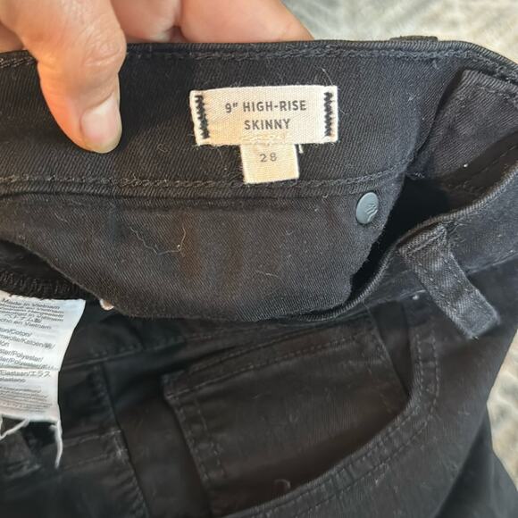 Madewell 9" High-Rise Skinny Jeans in Black Size 28 - Picture 3 of 7